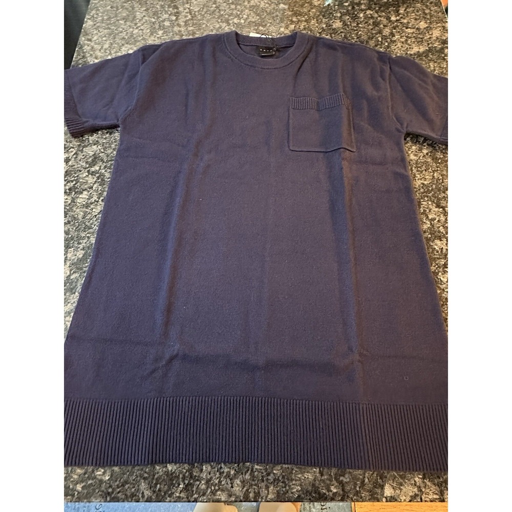 Hatch Maternity The‎ Reese Knit Tee Shirt Dress Sweater Size 4 Navy Blue NWT